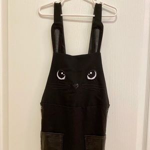 Bunny design overalls dress
